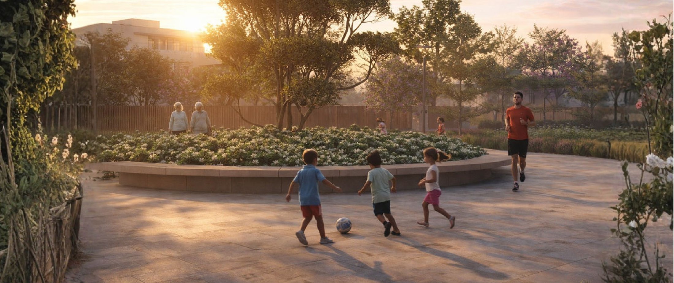 Children's play plaza